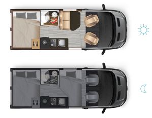 Campervan Dreamer D51 SELECT - Grundriss