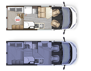 Campervan Dreamer D55+ - Grundriss