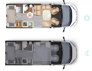 Campervan FAMILY VAN - Grundriss