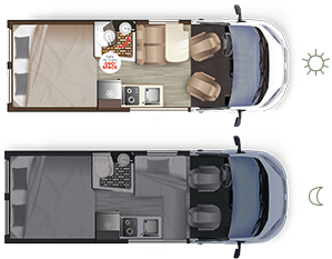 Campervan LIFT VAN SELECT - Grundriss