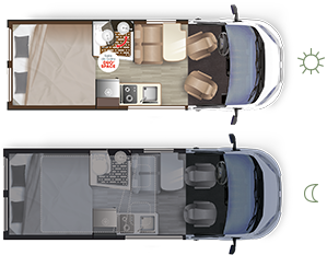 Campervan LIFT VAN UP SELECT - Grundriss